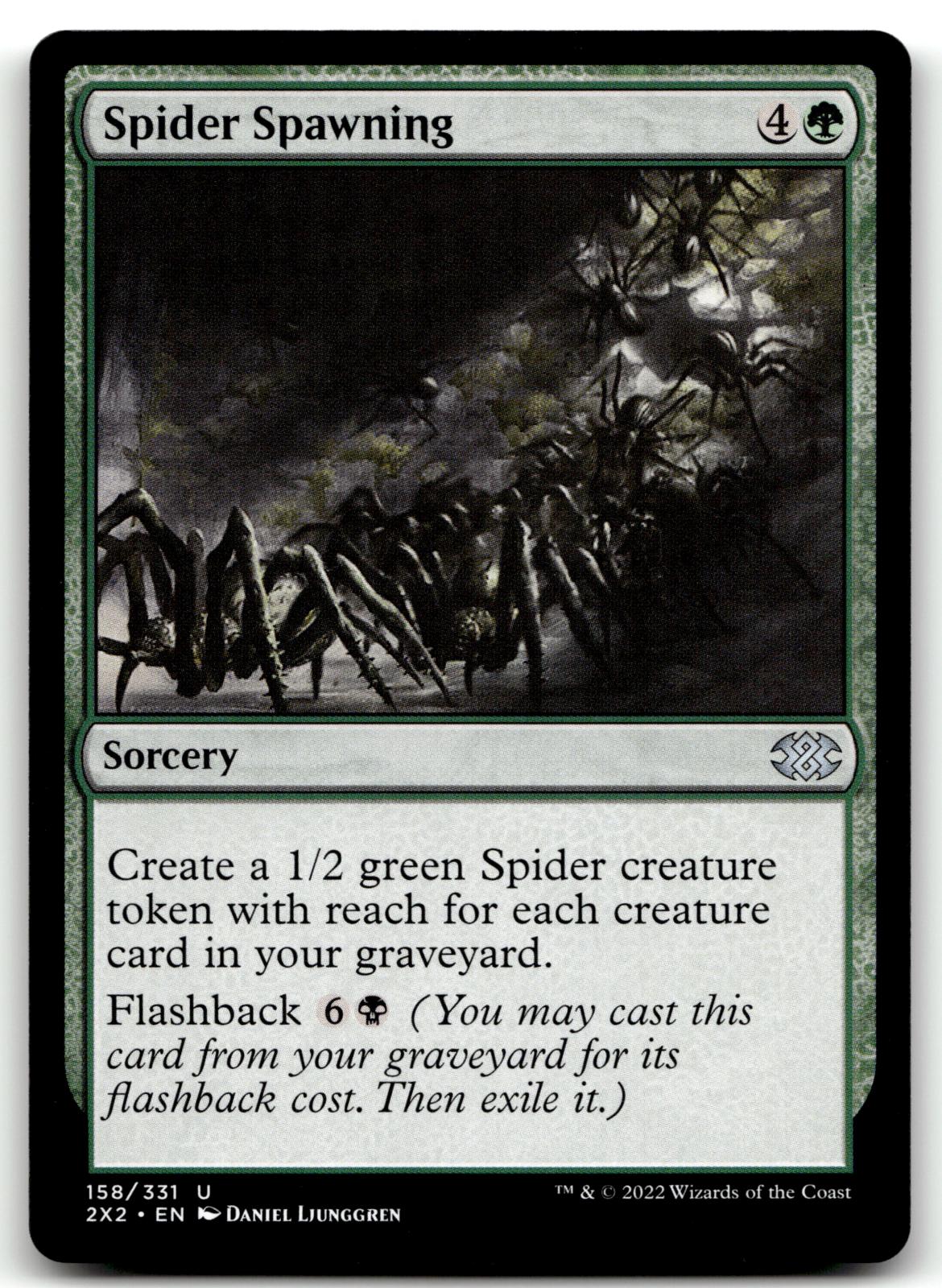Spider Spawning 158 Uncommon Double Masters 2022 Magic: The Gathering Near Mint