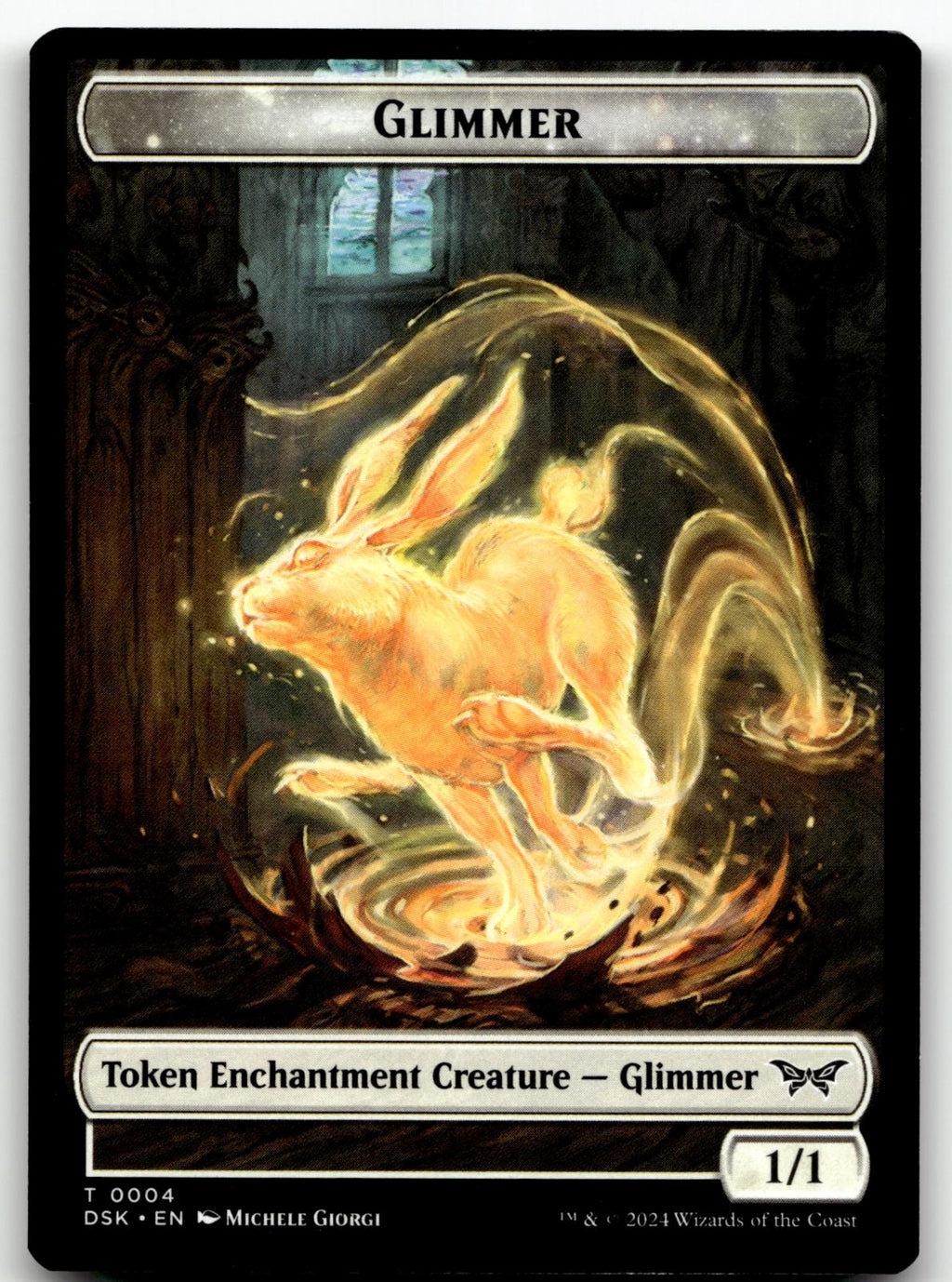 Glimmer Token 4 Token Duskmourn: House of Horror Magic: The Gathering Near Mint
