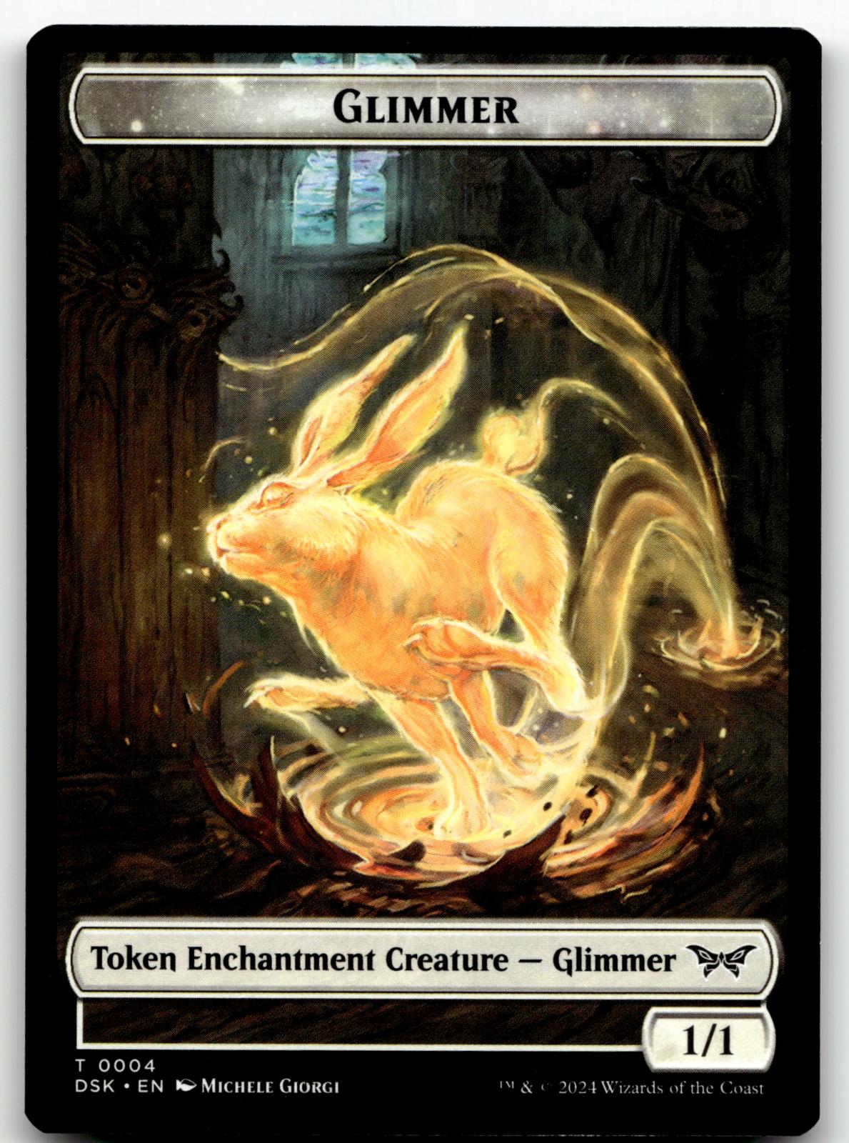 Glimmer Token 4 Token Duskmourn: House of Horror Magic: The Gathering Near Mint