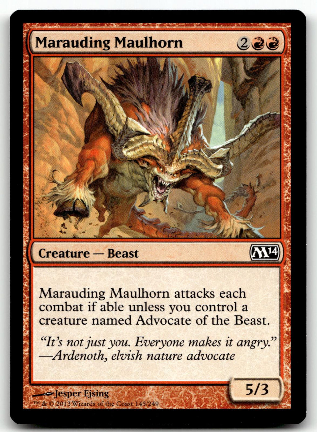 Marauding Maulhorn 145 Common Magic 2014 (M14) Magic: The Gathering Near Mint