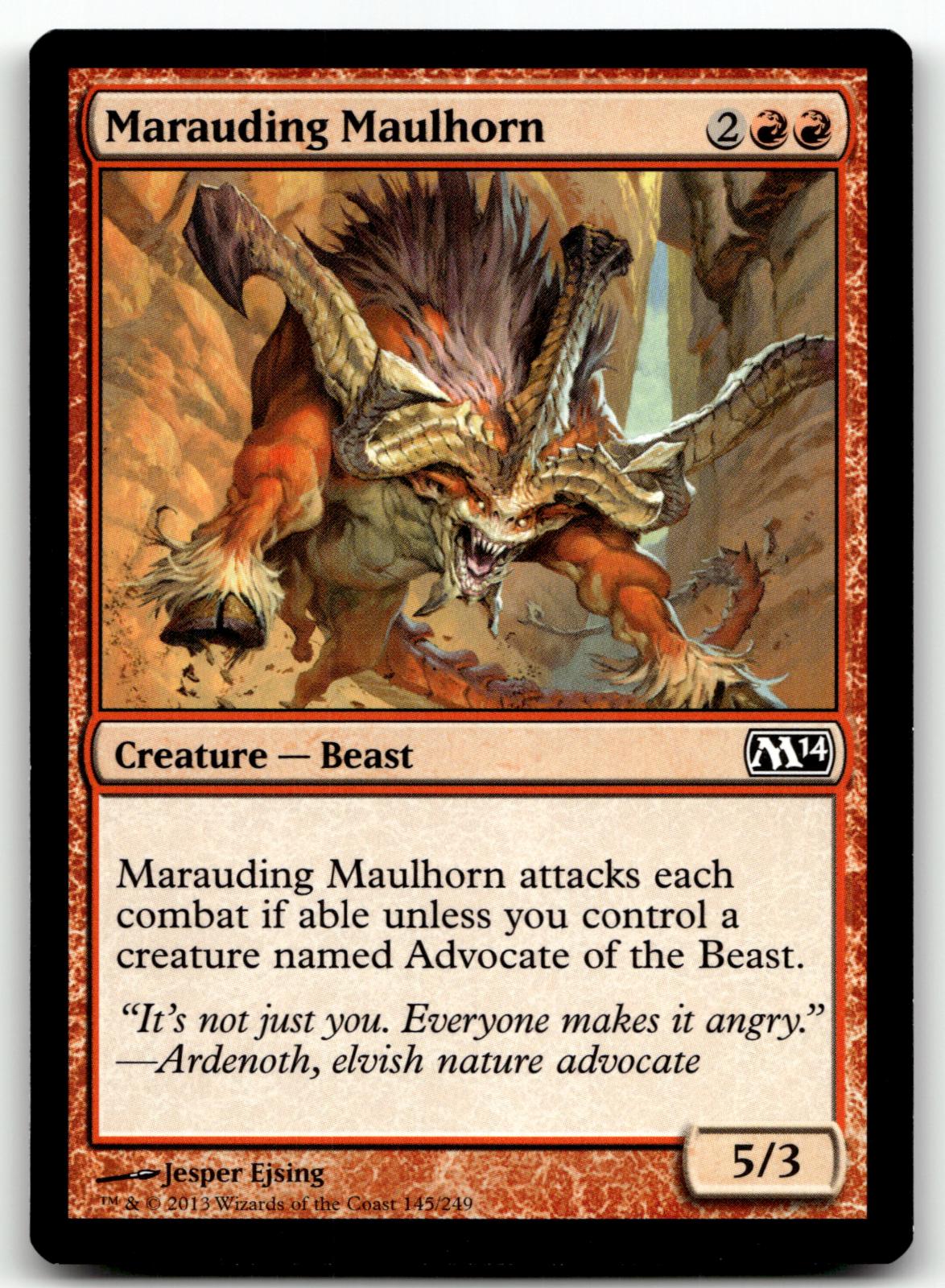 Marauding Maulhorn 145 Common Magic 2014 (M14) Magic: The Gathering Near Mint