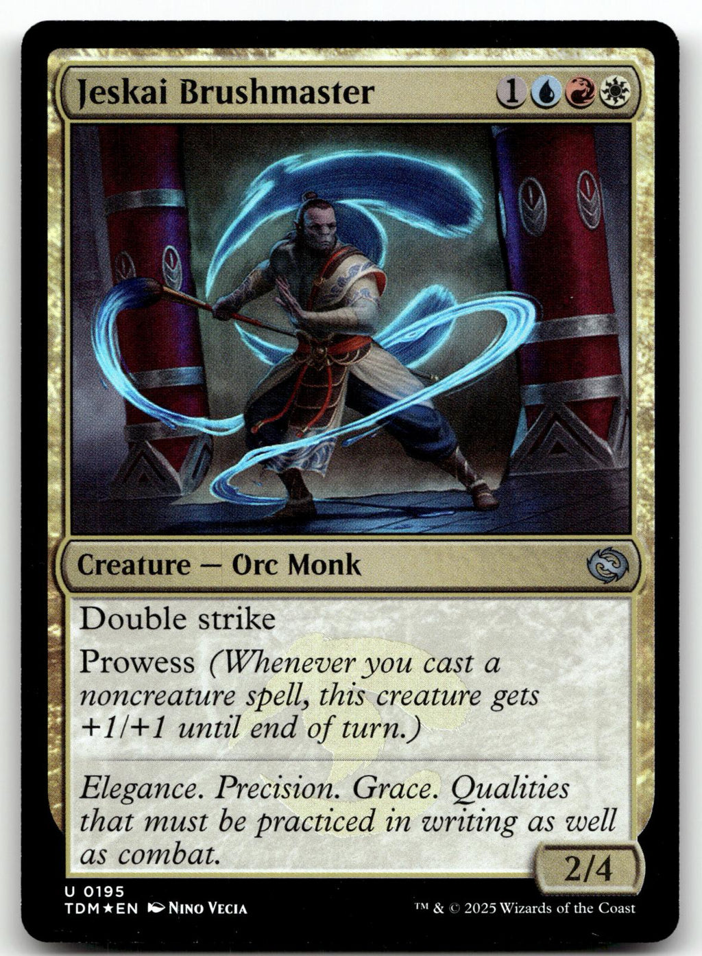 Jeskai Brushmaster 195 Uncommon Tarkir: Dragonstorm Magic: The Gathering Foil NM