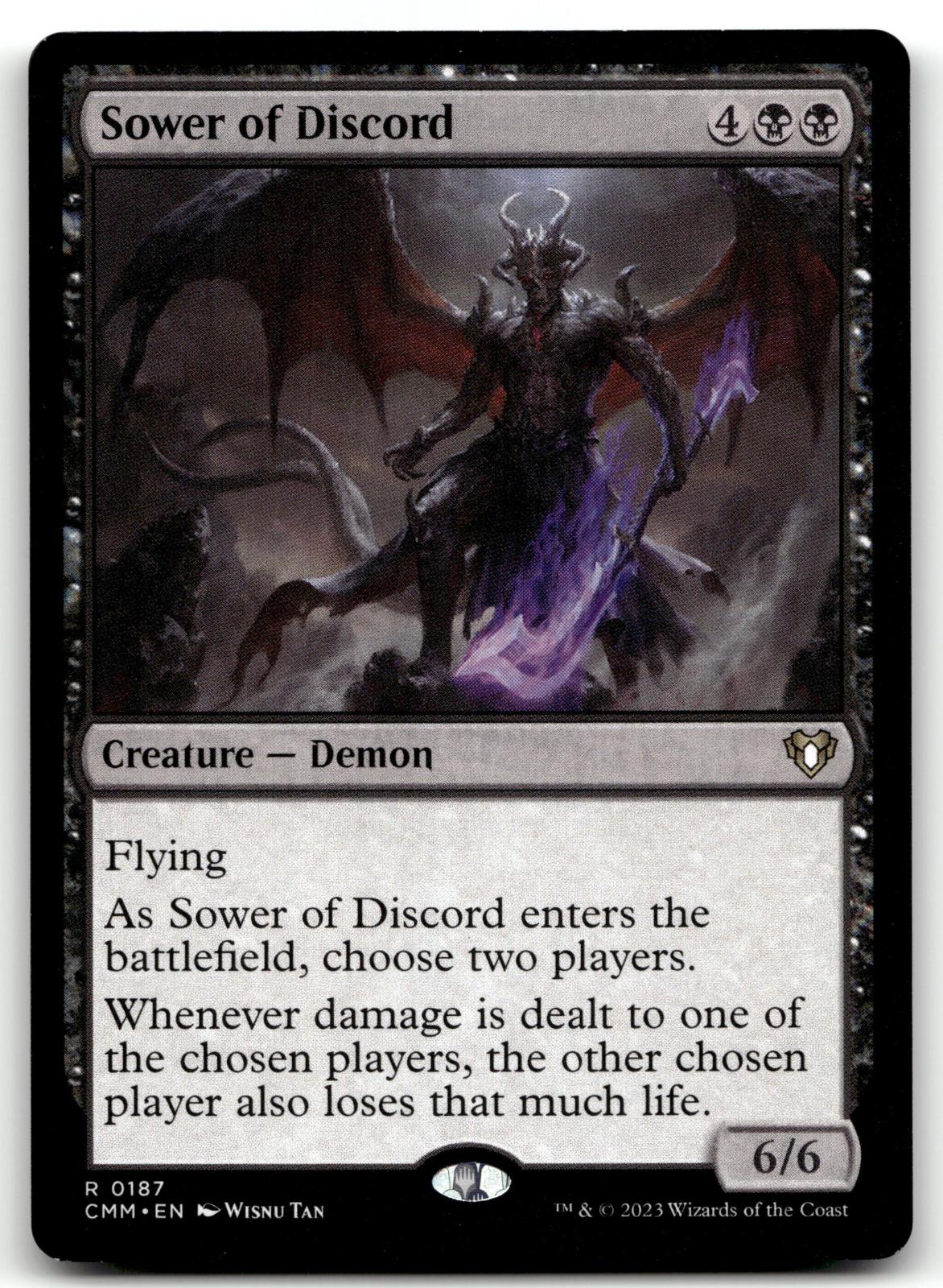 Sower of Discord 187 Rare Commander Masters Magic: The Gathering Near Mint