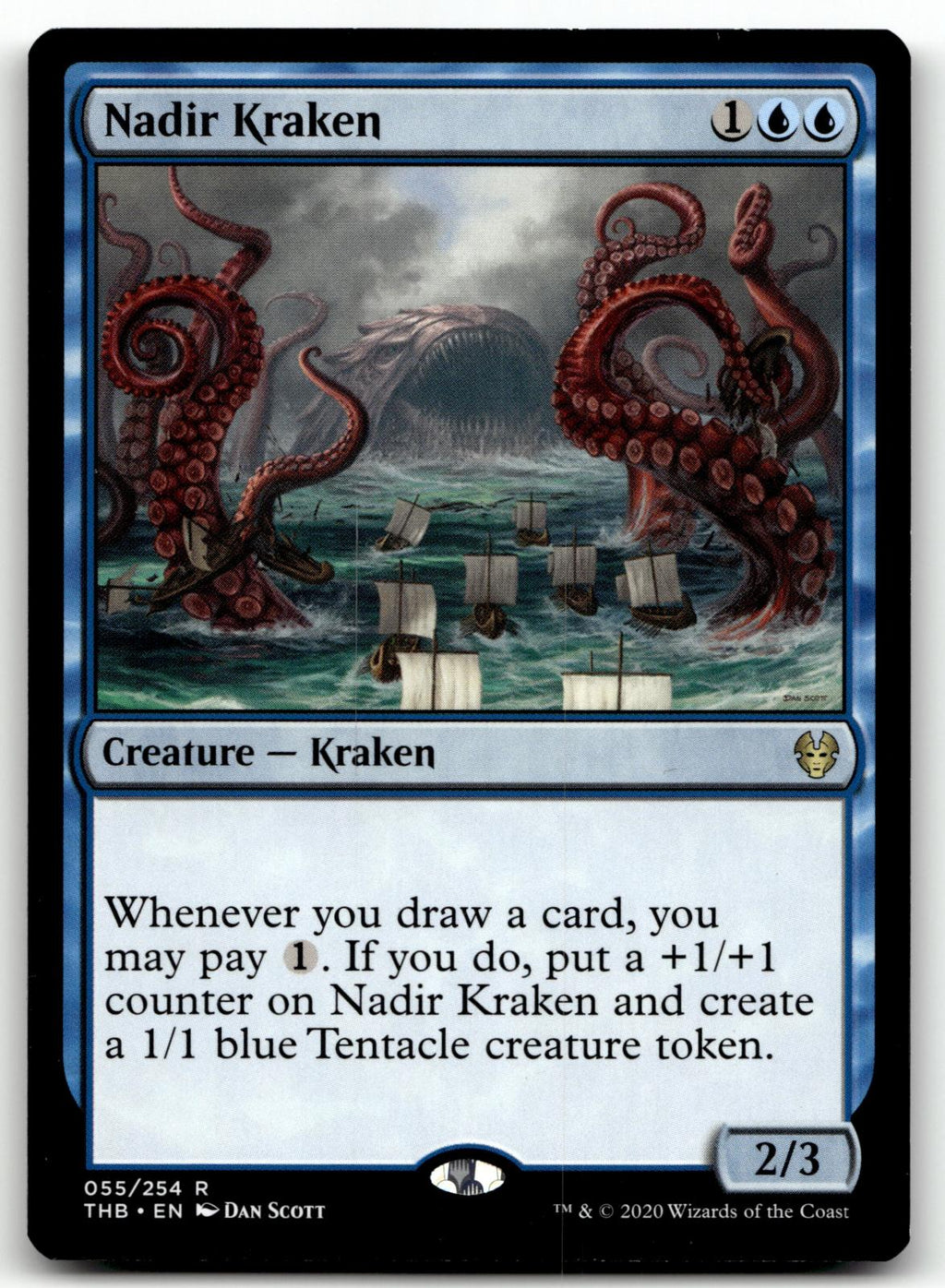 Nadir Kraken 55 Rare Theros Beyond Death Magic: The Gathering Near Mint