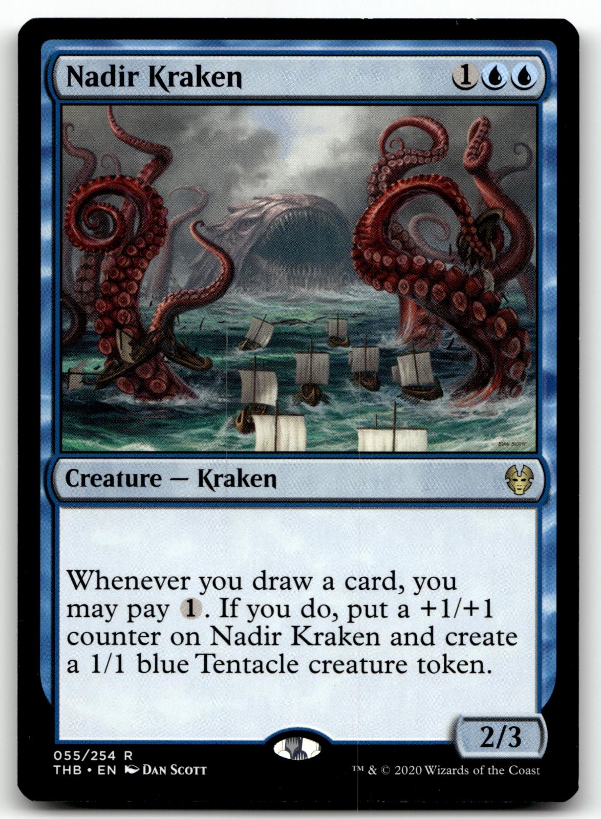 Nadir Kraken 55 Rare Theros Beyond Death Magic: The Gathering Near Mint