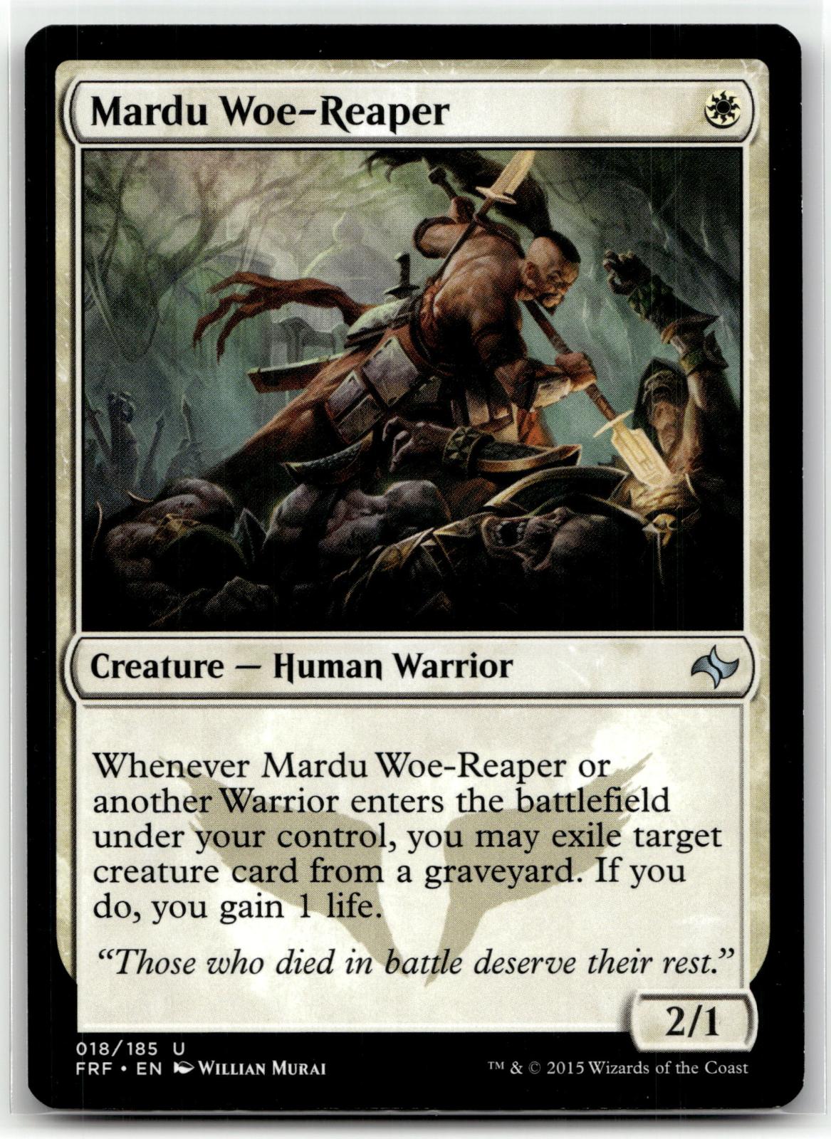 Mardu Woe-Reaper 18 Uncommon Fate Reforged Magic: The Gathering Near Mint