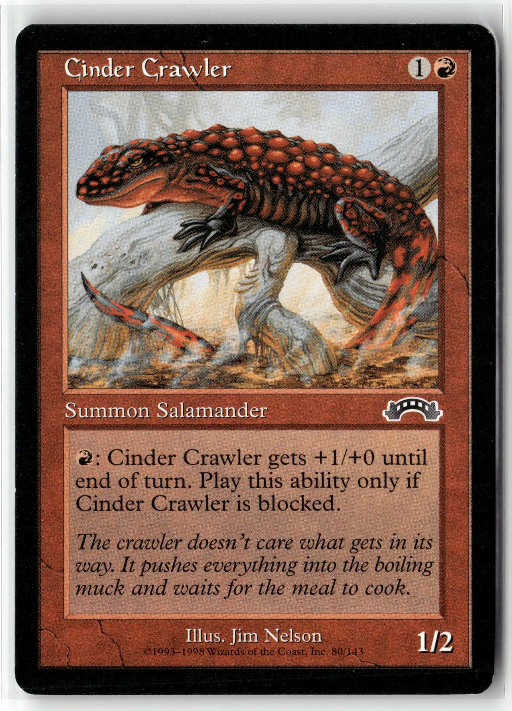 Cinder Crawler 80 Common Exodus Magic: The Gathering Near Mint