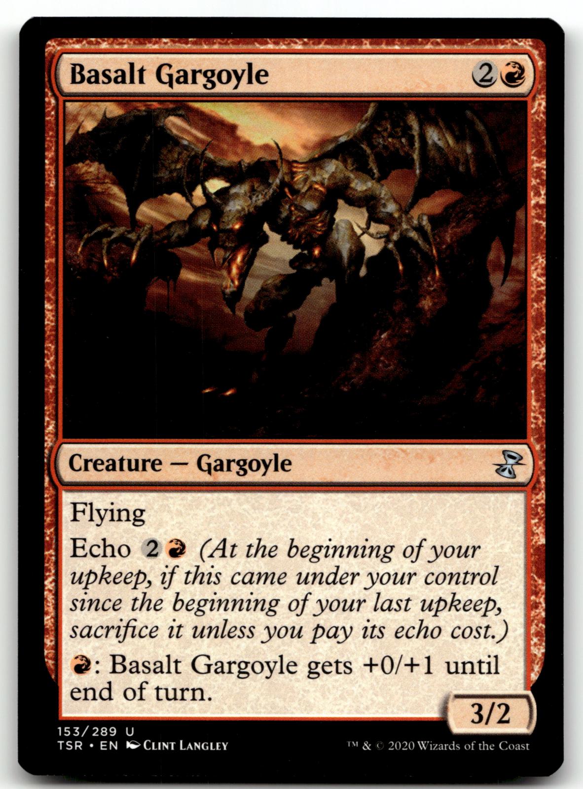 Basalt Gargoyle 153 Uncommon Time Spiral: Remastered Magic: The Gathering NM