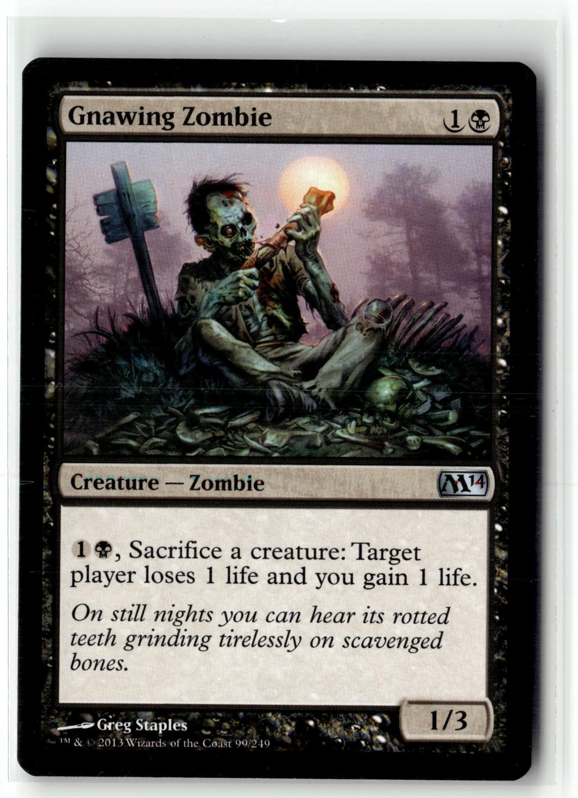 Gnawing Zombie 99 Uncommon Magic 2014 (M14) Magic: The Gathering Near Mint