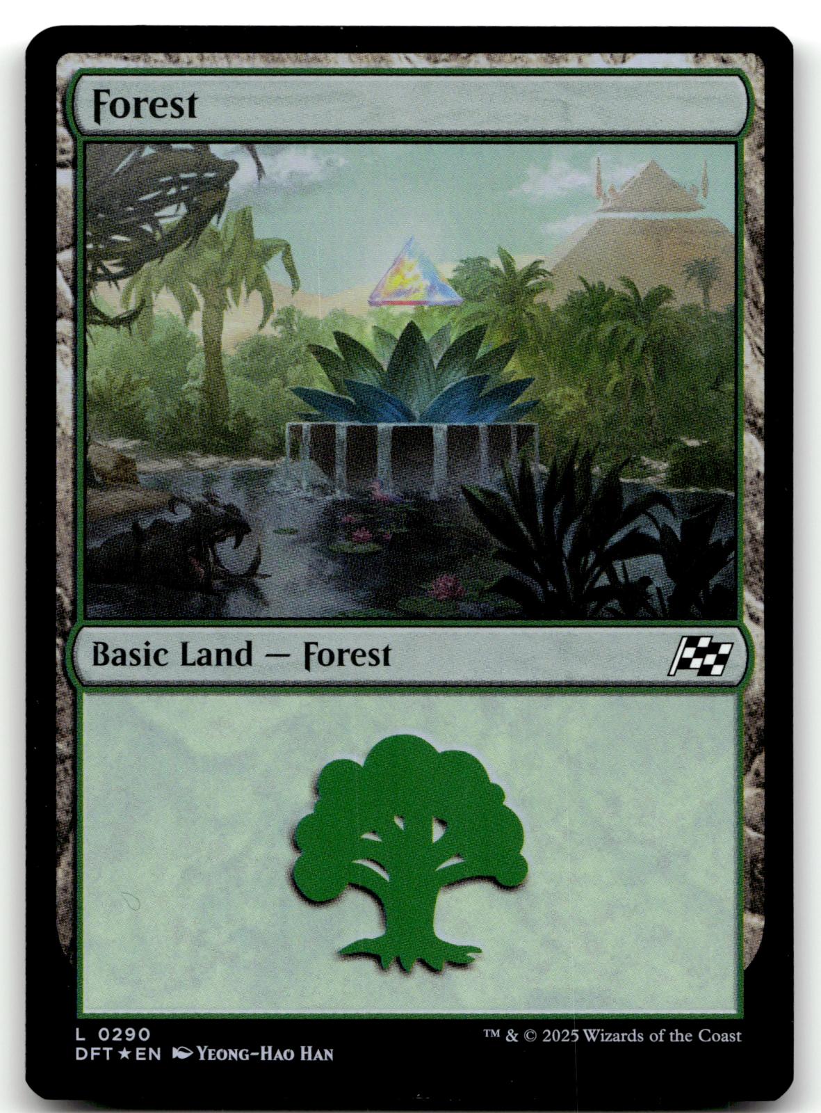 Forest (0290) 290 Land Aetherdrift Magic: The Gathering Foil Near Mint