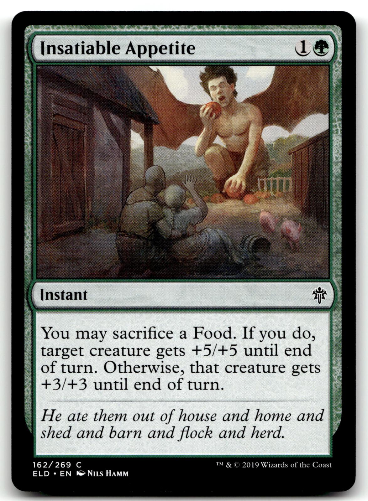 Insatiable Appetite 162 Common Throne of Eldraine Magic: The Gathering Near Mint