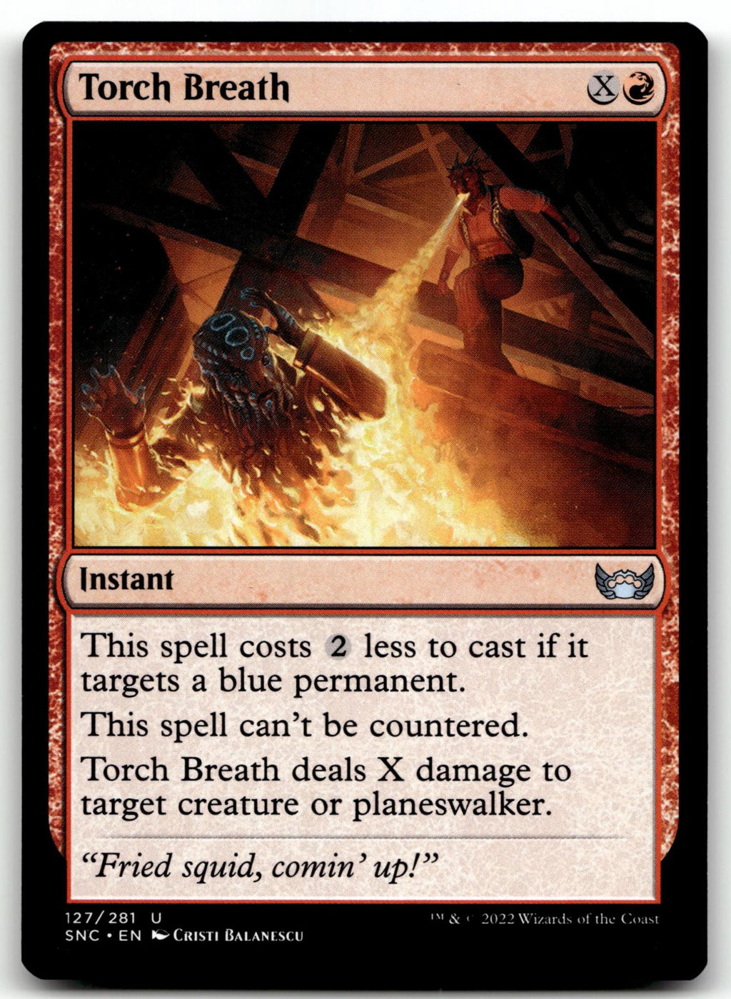 Torch Breath 127 Uncommon Streets of New Capenna Magic: The Gathering Near Mint