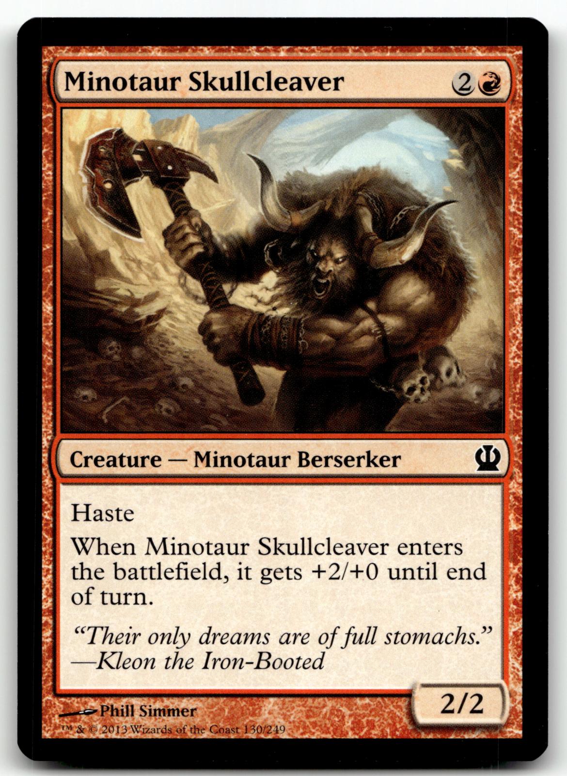 Minotaur Skullcleaver 130 Common Theros Magic: The Gathering Near Mint