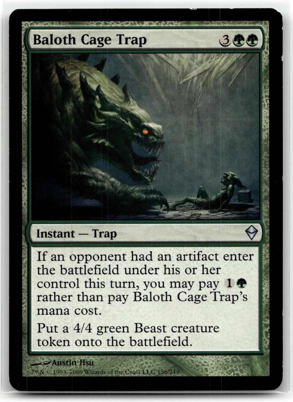 Baloth Cage Trap 156 Uncommon Zendikar Magic: The Gathering Near Mint