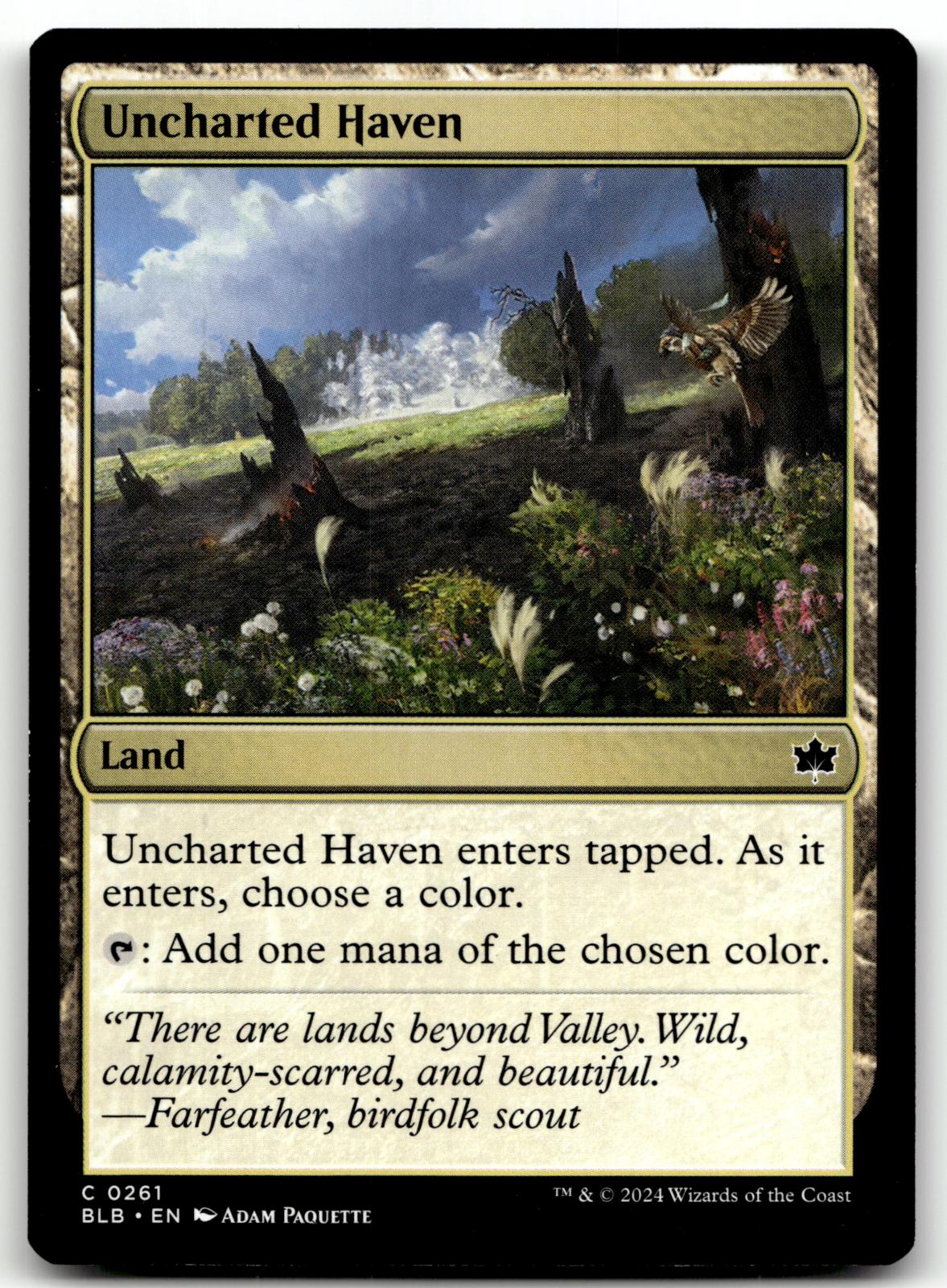 Uncharted Haven 261 Common Bloomburrow Magic: The Gathering Near Mint