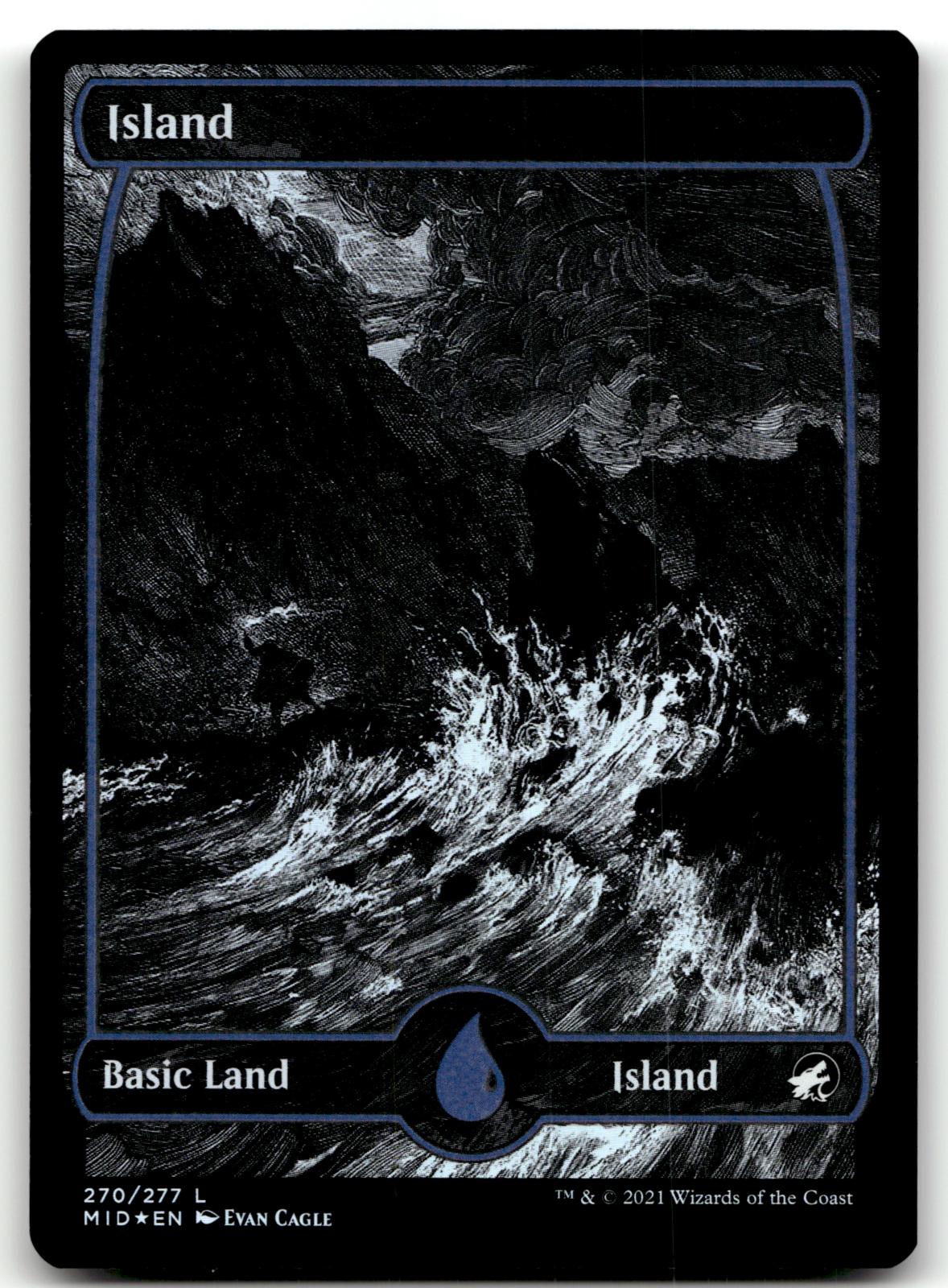 Island (270) 270 Land Innistrad: Midnight Hunt Magic: The Gathering Foil NM