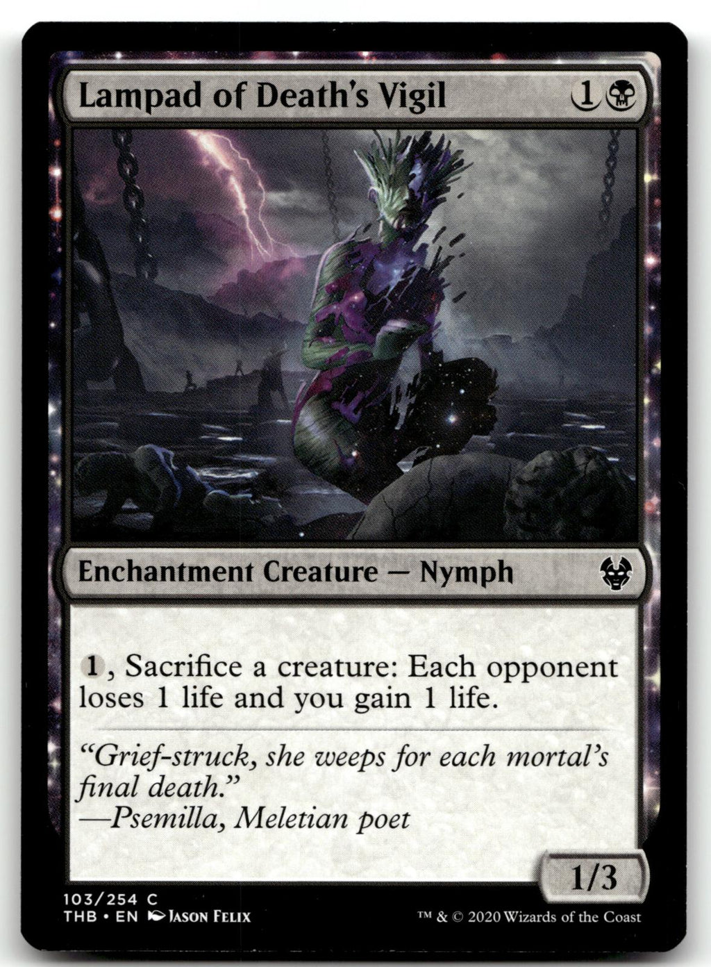 Lampad of Death's Vigil 103 Common Theros Beyond Death Magic: The Gathering NM