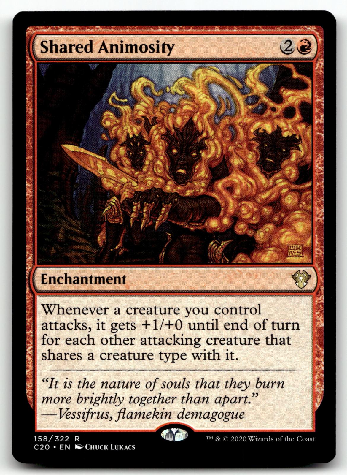 Shared Animosity 158 Rare Commander 2020 Magic: The Gathering Near Mint