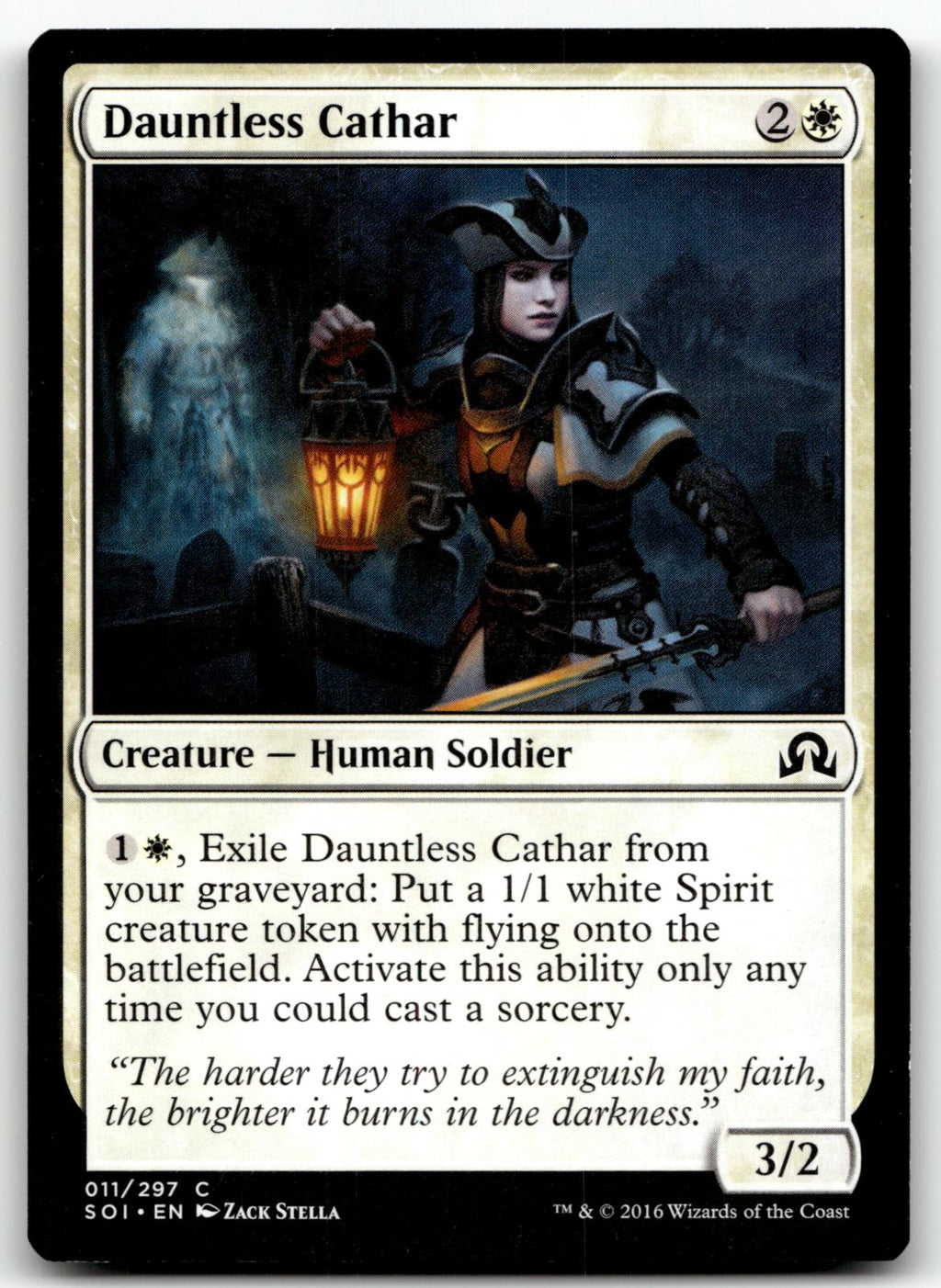 Dauntless Cathar 11 Common Shadows over Innistrad Magic: The Gathering Near Mint