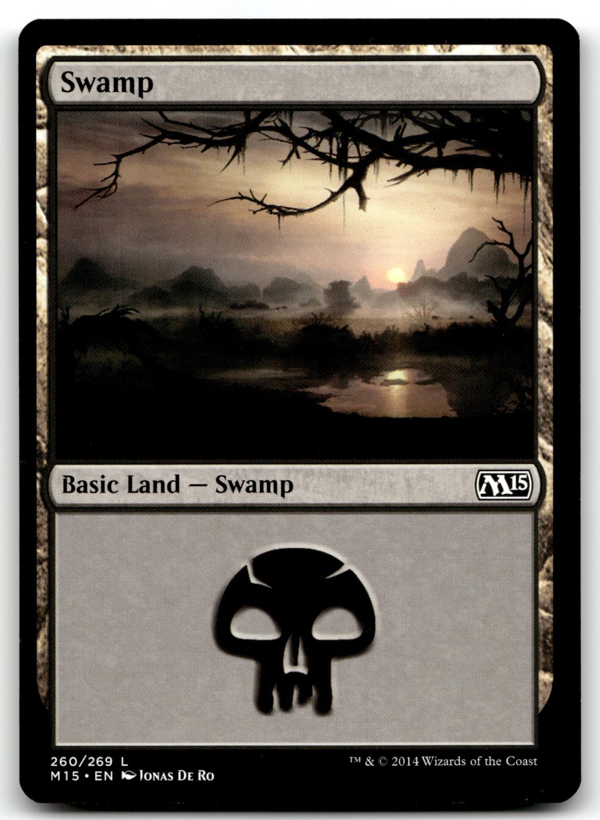Swamp (260) 260 Land Magic 2015 (M15) Magic: The Gathering Near Mint