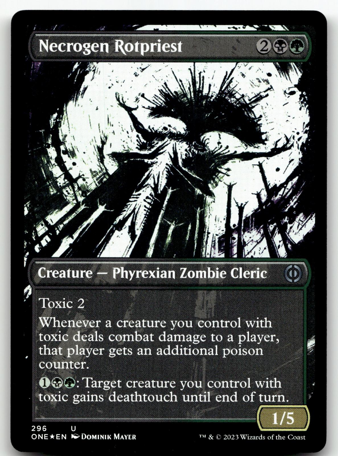 Necrogen Rotpriest (Showcase) 296 Phyrexia: All Will Be One Magic: The Gathering Foil NM