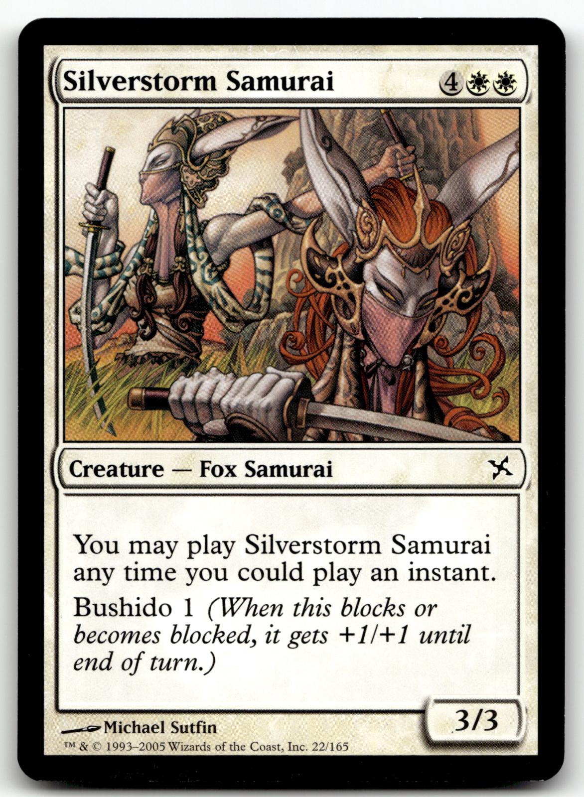 Silverstorm Samurai 22 Common Betrayers of Kamigawa Magic: The Gathering NM