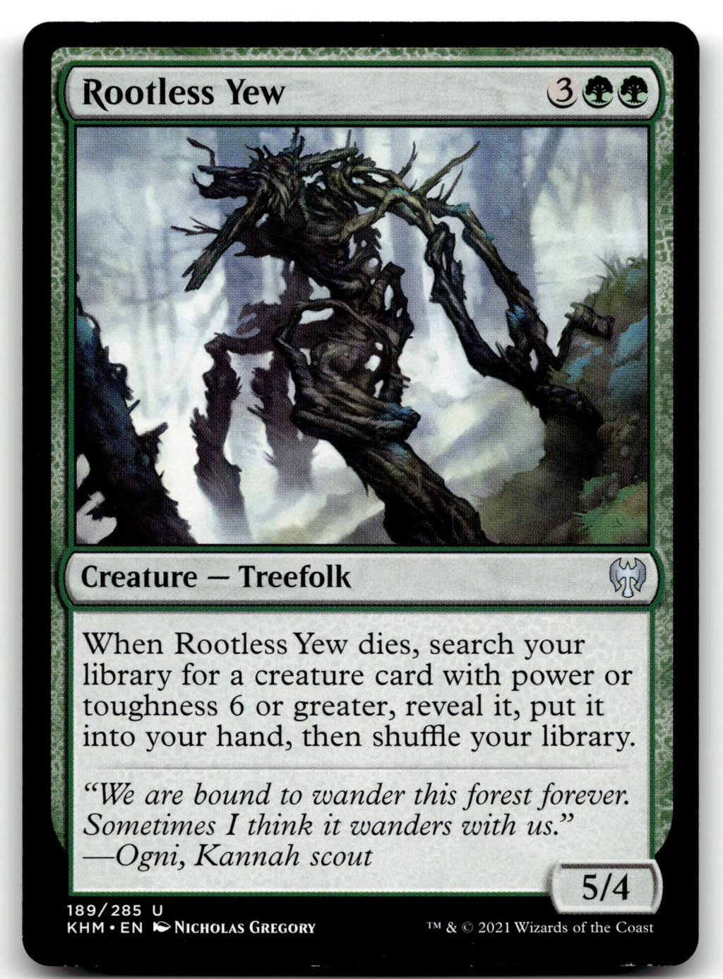 Rootless Yew 189 Uncommon Kaldheim Magic: The Gathering Near Mint