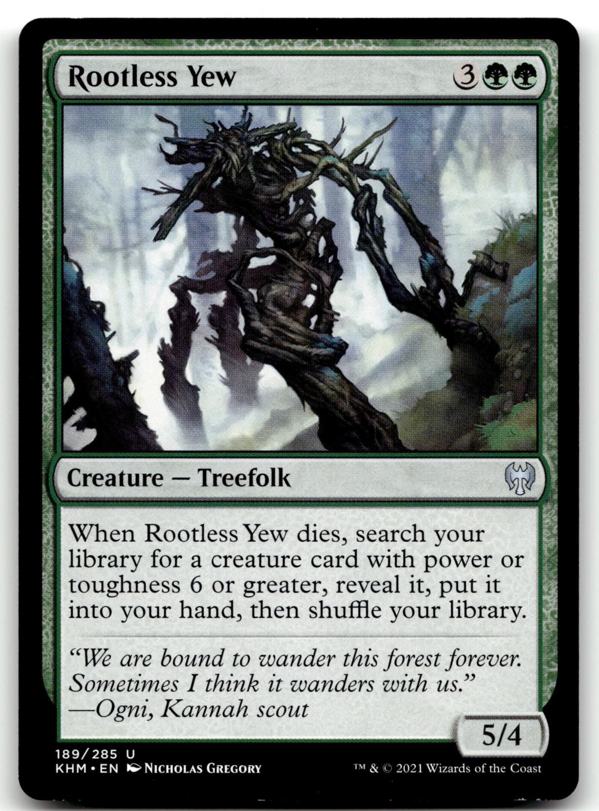 Rootless Yew 189 Uncommon Kaldheim Magic: The Gathering Near Mint