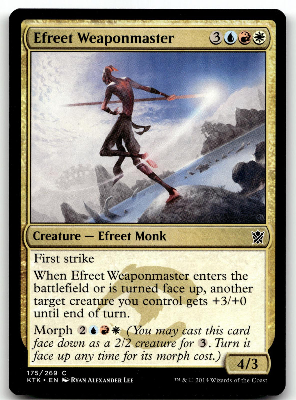 Efreet Weaponmaster 175 Common Khans of Tarkir Magic: The Gathering Near Mint