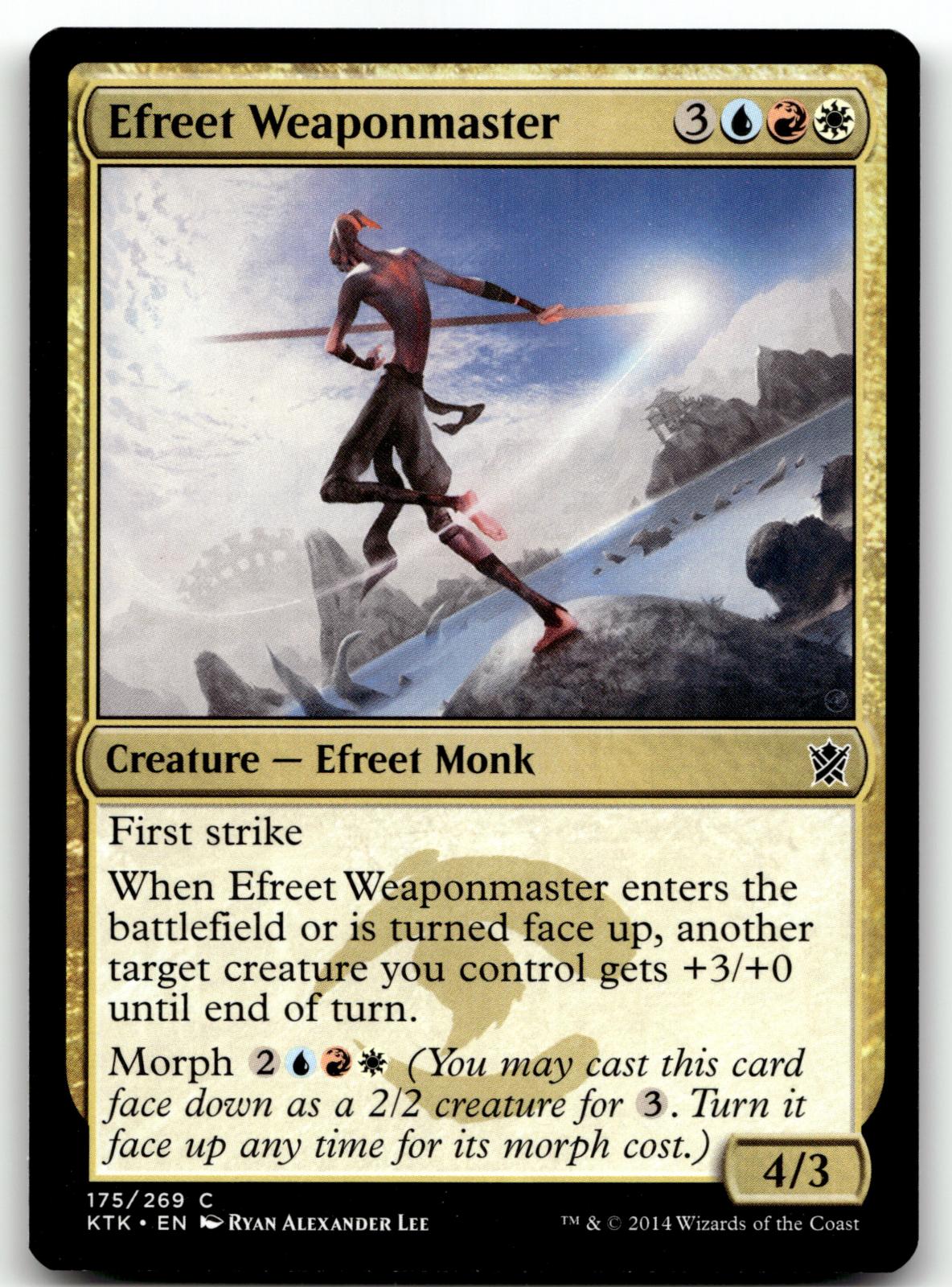 Efreet Weaponmaster 175 Common Khans of Tarkir Magic: The Gathering Near Mint