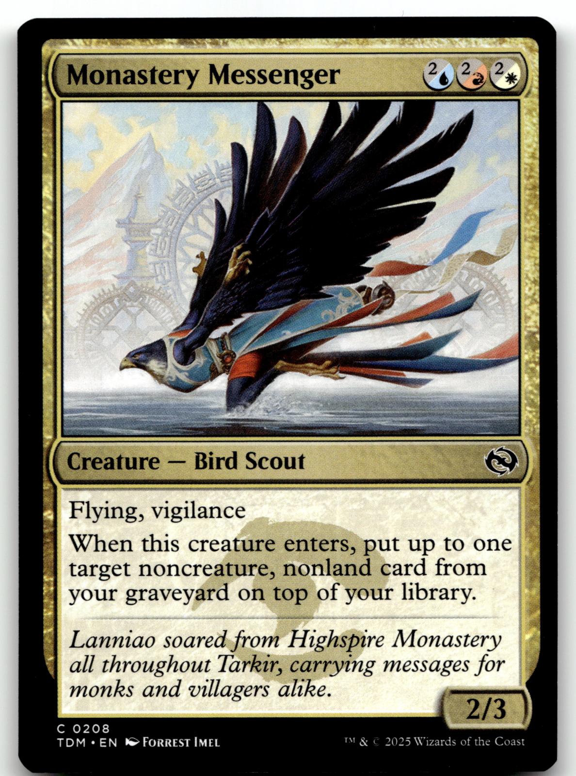 Monastery Messenger 208 Common Tarkir: Dragonstorm Magic: The Gathering NM