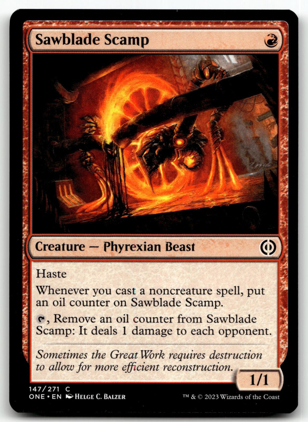 Sawblade Scamp 147 Common Phyrexia: All Will Be One Magic: The Gathering NM