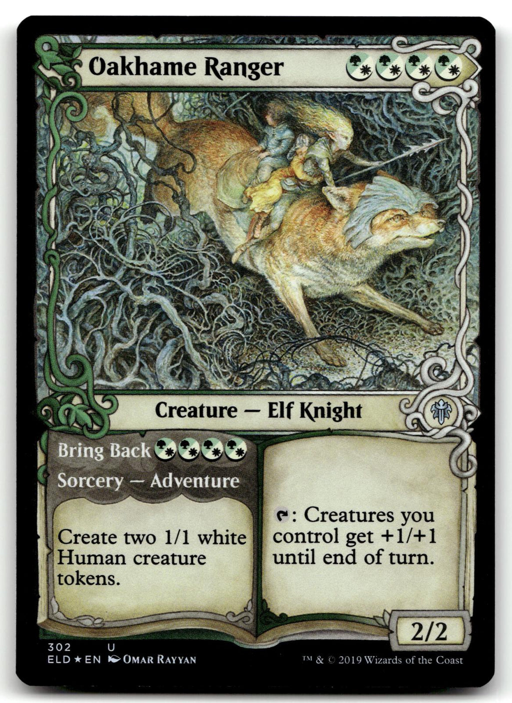 Oakhame Ranger (Showcase) 302 Throne of Eldraine Magic: The Gathering Foil NM