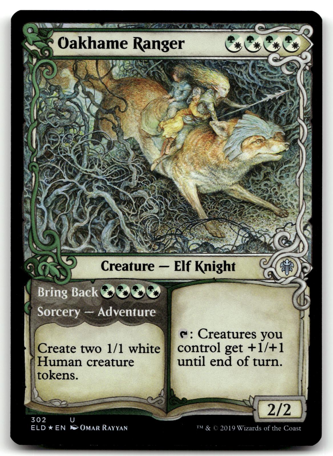 Oakhame Ranger (Showcase) 302 Throne of Eldraine Magic: The Gathering Foil NM