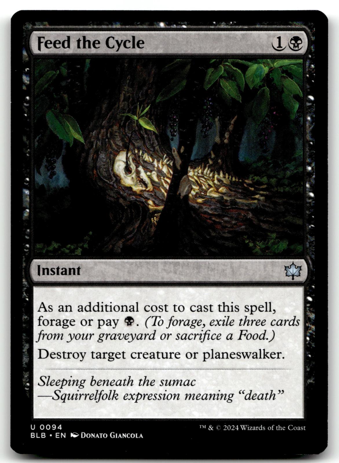 Feed the Cycle 94 Uncommon Bloomburrow Magic: The Gathering Near Mint