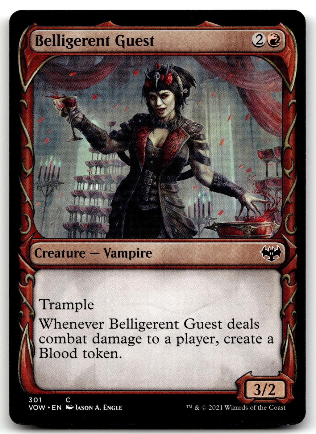 Belligerent Guest (Showcase) 301 Innistrad: Crimson Vow Magic: The Gathering NM