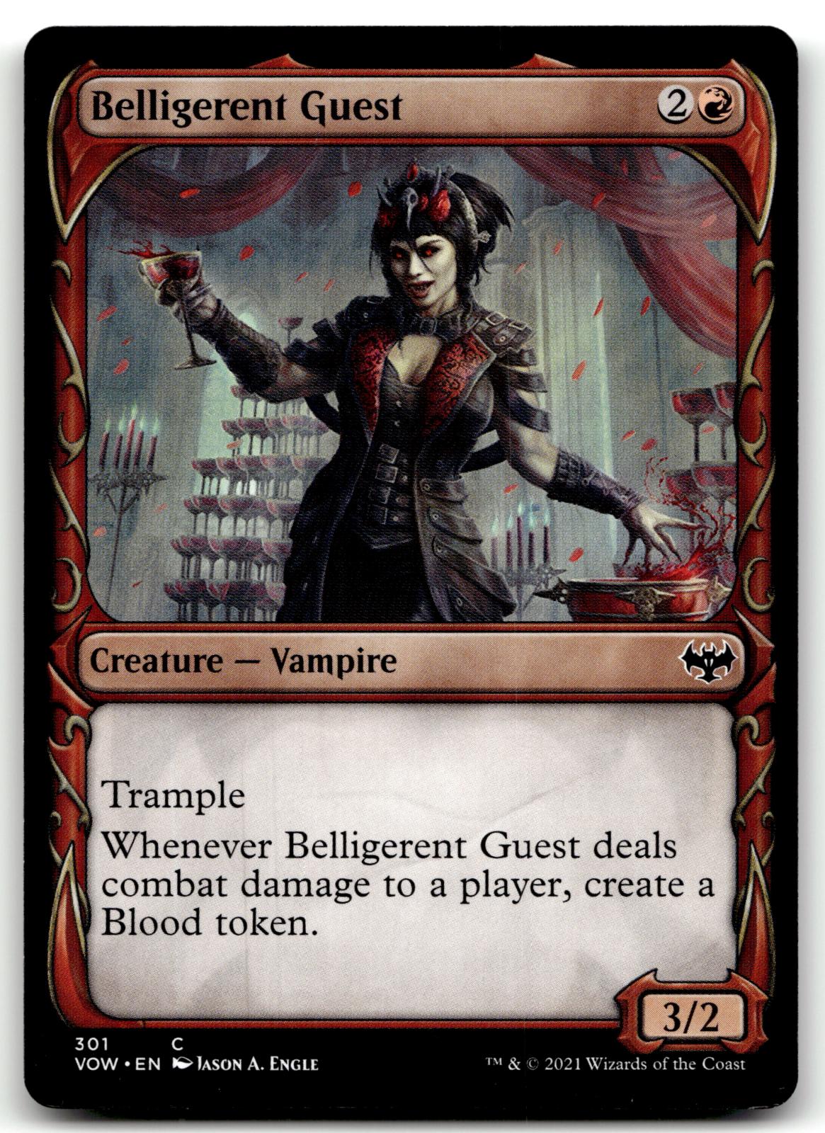 Belligerent Guest (Showcase) 301 Innistrad: Crimson Vow Magic: The Gathering NM