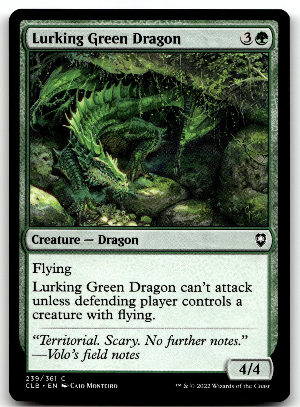 Lurking Green Dragon 239 Commander Legends: Battle for Baldur's Gate Magic: 