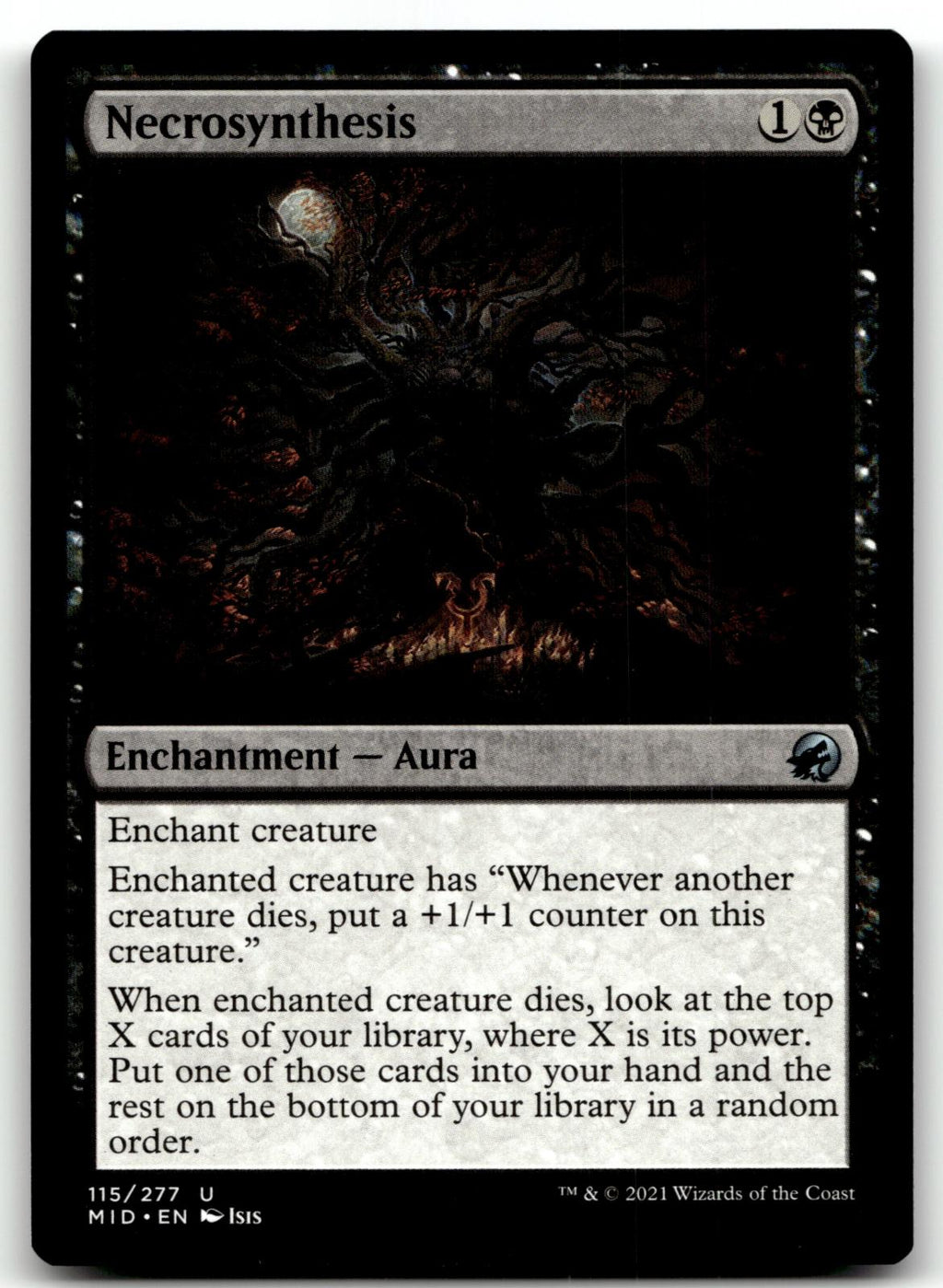 Necrosynthesis 115 Uncommon Innistrad: Midnight Hunt Magic: The Gathering NM