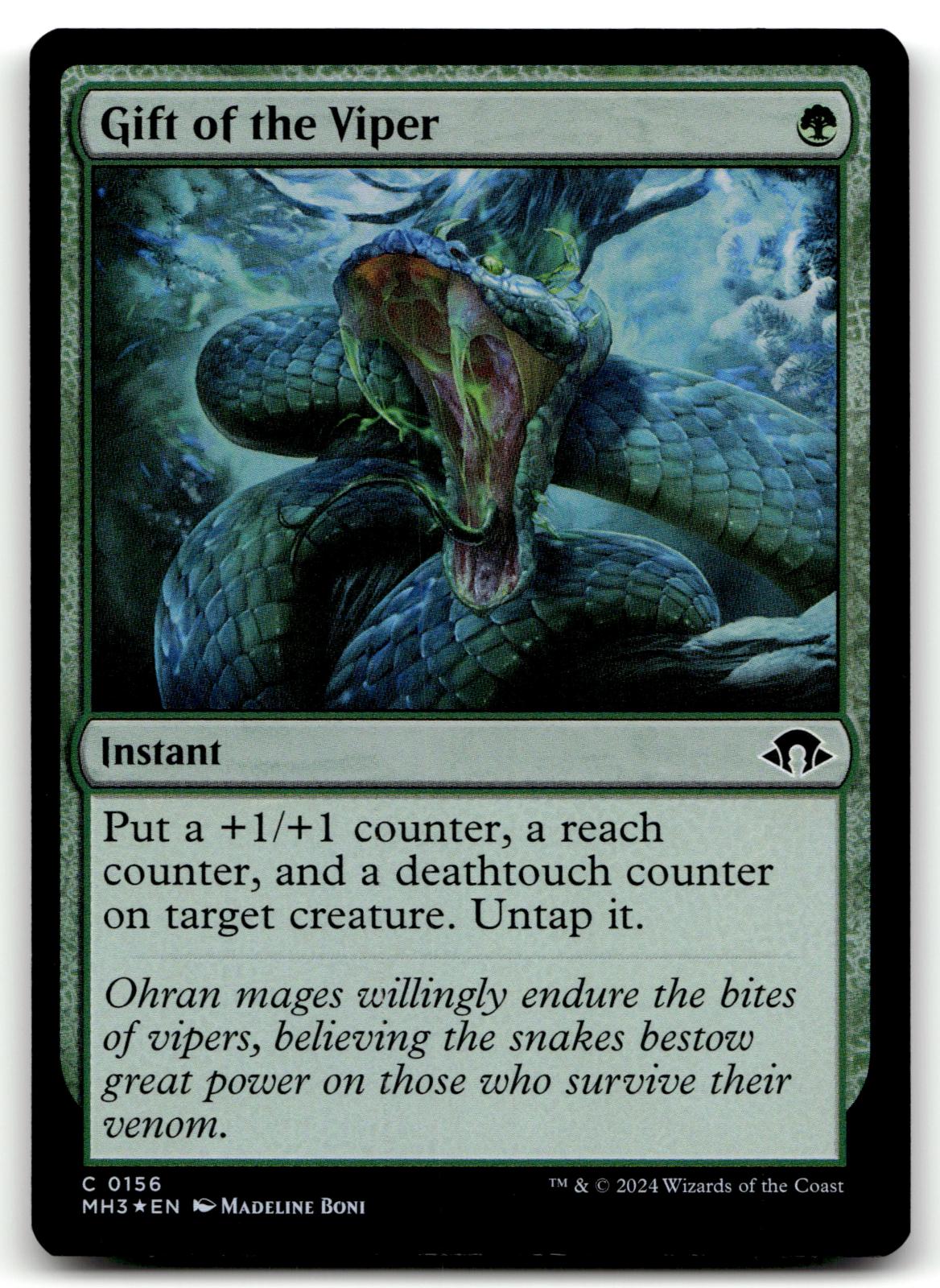 Gift of the Viper 156 Common Modern Horizons 3 Magic: The Gathering Foil NM
