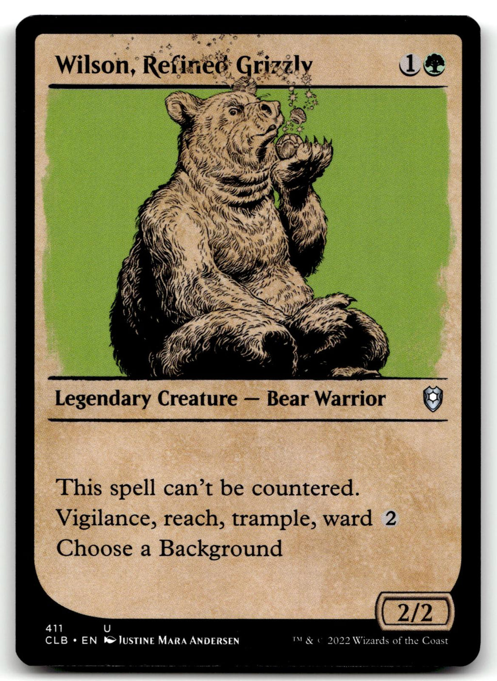 Wilson, Refined Grizzly (Showcase) 411 Commander Legends: 