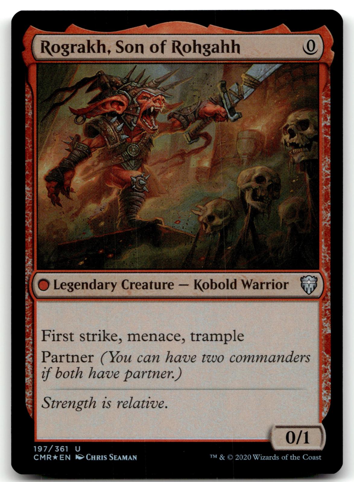 Rograkh, Son of Rohgahh 197 Commander Legends Magic: The Gathering Foil NM