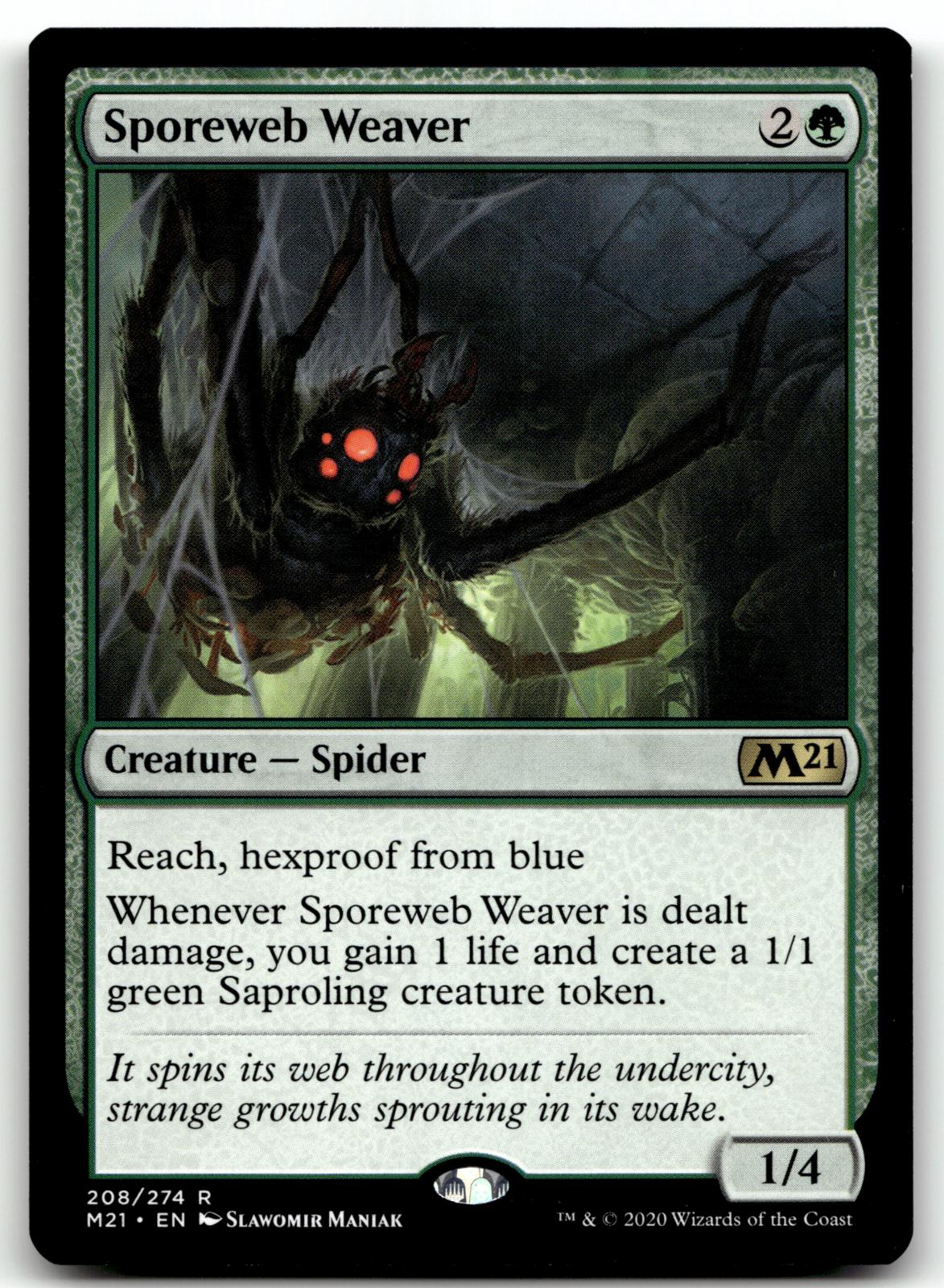 Sporeweb Weaver 208 Rare Core Set 2021 Magic: The Gathering Near Mint