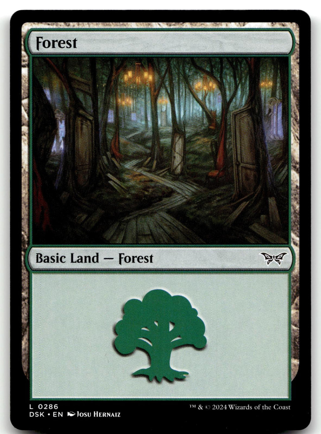 Forest (0286) 286 Land Duskmourn: House of Horror Magic: The Gathering Near Mint
