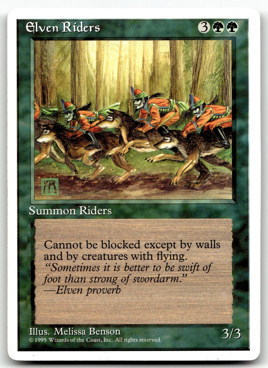 Elven Riders 126 Uncommon Fourth Edition Magic: The Gathering Near Mint