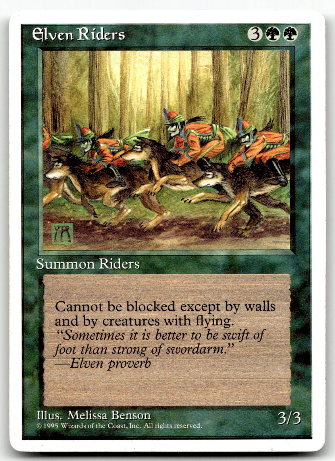 Elven Riders 126 Uncommon Fourth Edition Magic: The Gathering Near Mint