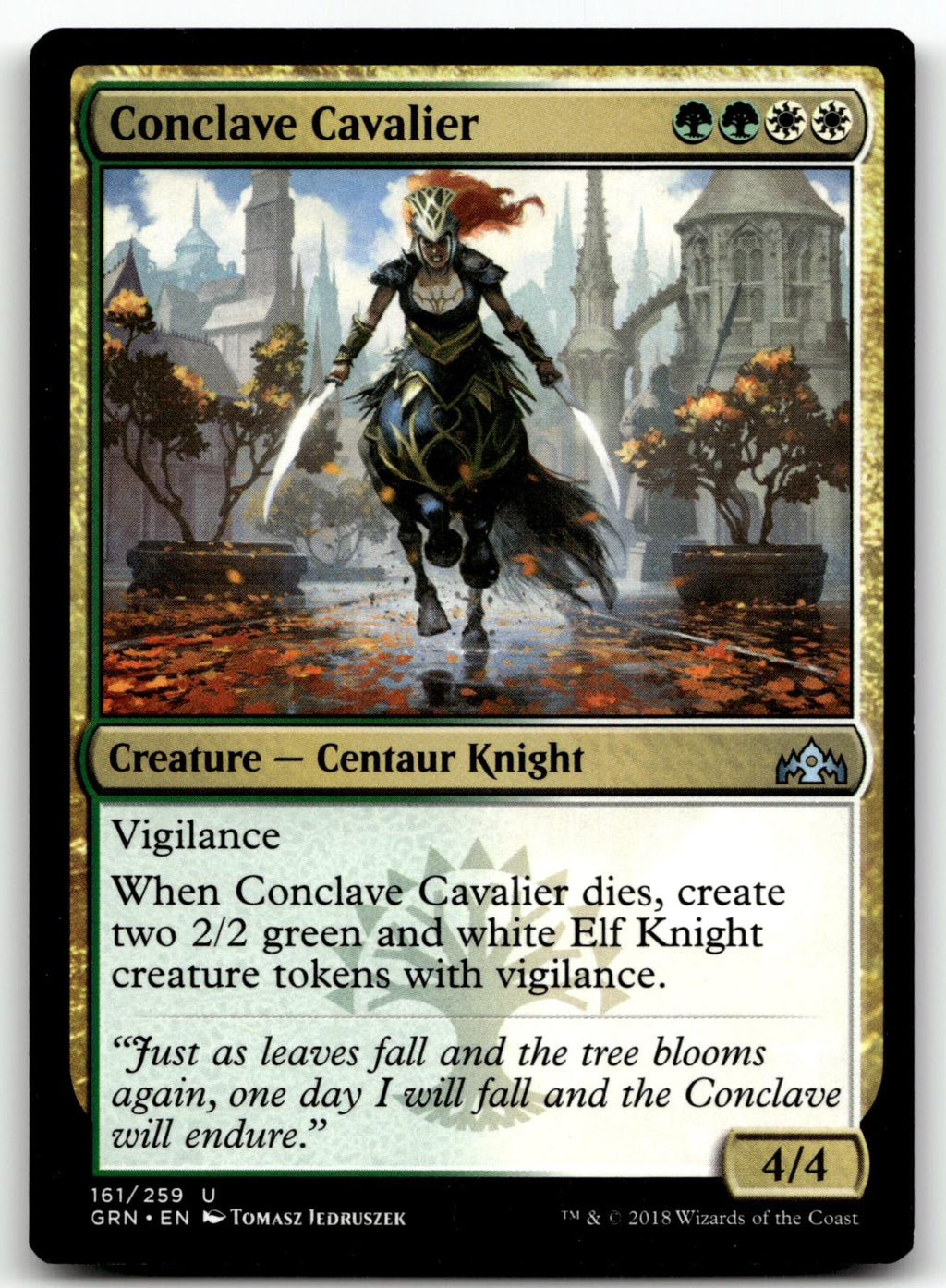 Conclave Cavalier 161 Uncommon Guilds of Ravnica Magic: The Gathering Near Mint