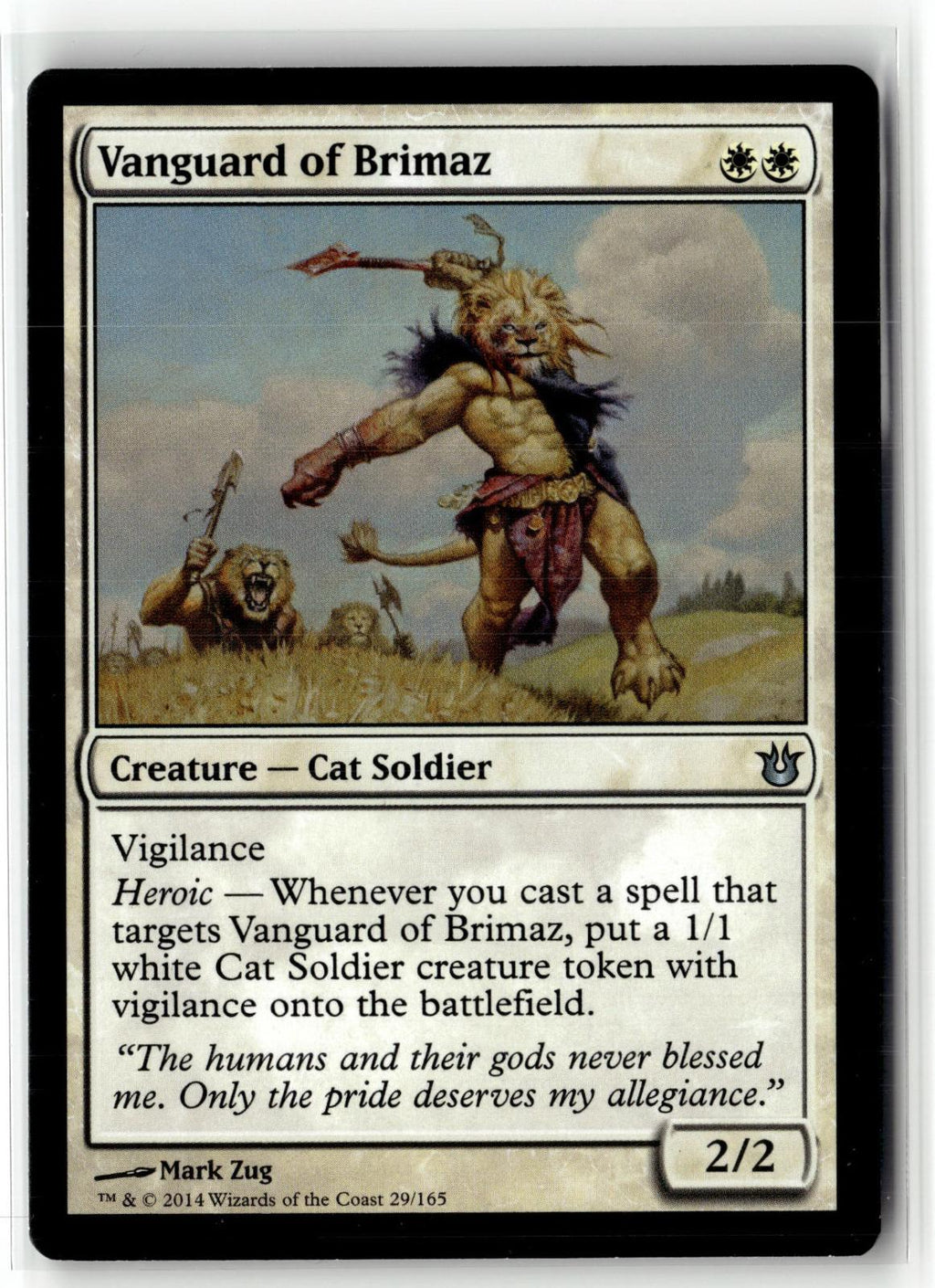 Vanguard of Brimaz 29 Uncommon Born of the Gods Magic: The Gathering Near Mint