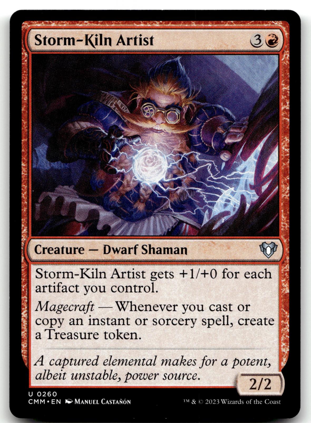 Storm-Kiln Artist 260 Uncommon Commander Masters Magic: The Gathering Near Mint