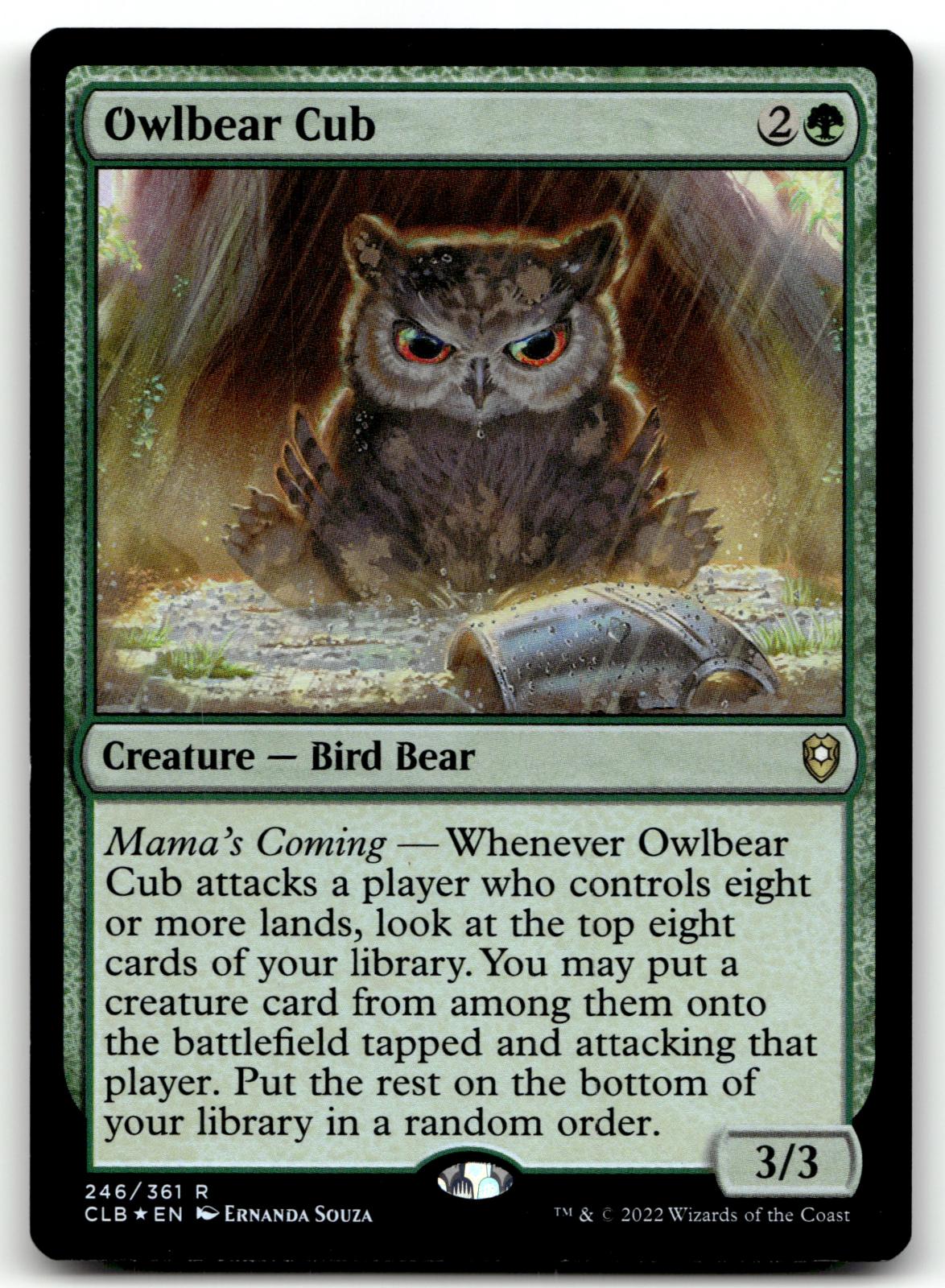 Owlbear Cub 246 Commander Legends: Battle for Baldur's Gate Magic: The Gathering Foil NM